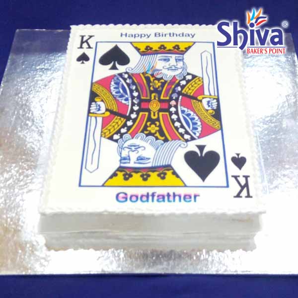 Cards, Poker theme customized fondant cake - Decorated - CakesDecor